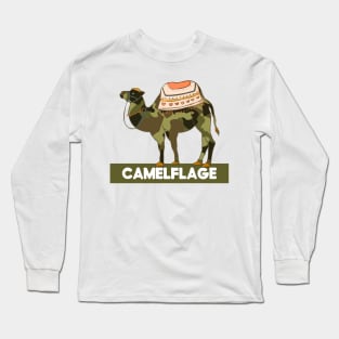 Funny Camelflage Camel Animal Pun | Gift for Camel Lovers Long Sleeve T-Shirt